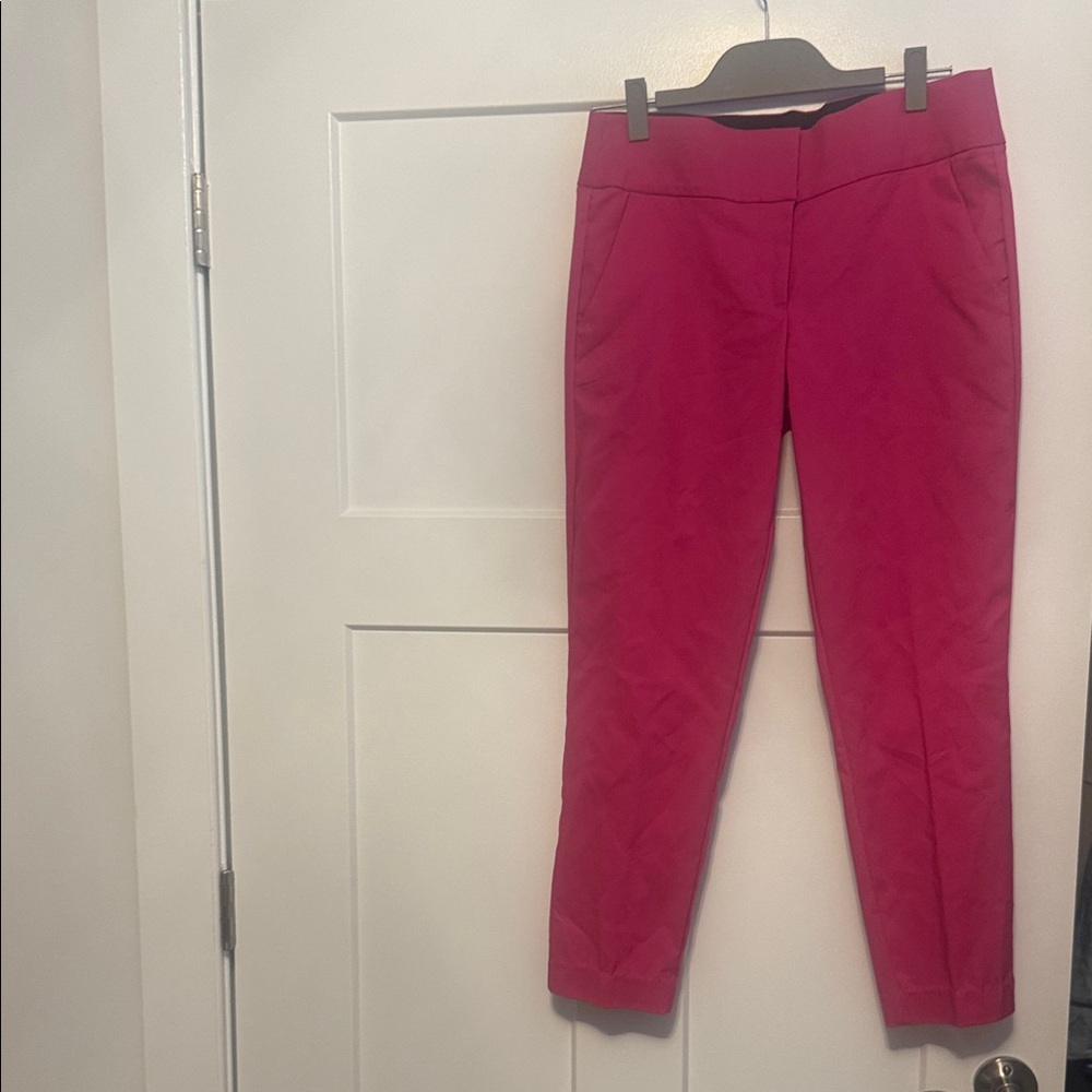 XOXO Slim Fit Ankle Pants in Bright Pink